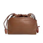 Burberry Prorsum Leather Drawstring Bag with Padlock Detail
