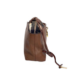 Burberry Prorsum Leather Drawstring Bag with Padlock Detail