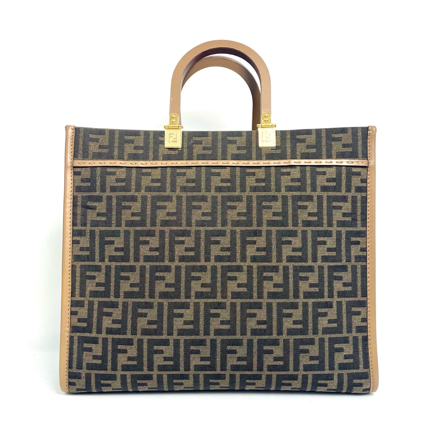 Fendi Medium Sunshine Shopper FF Motif Canvas Tote Bag