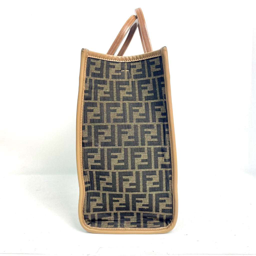 Fendi Medium Sunshine Shopper FF Motif Canvas Tote Bag