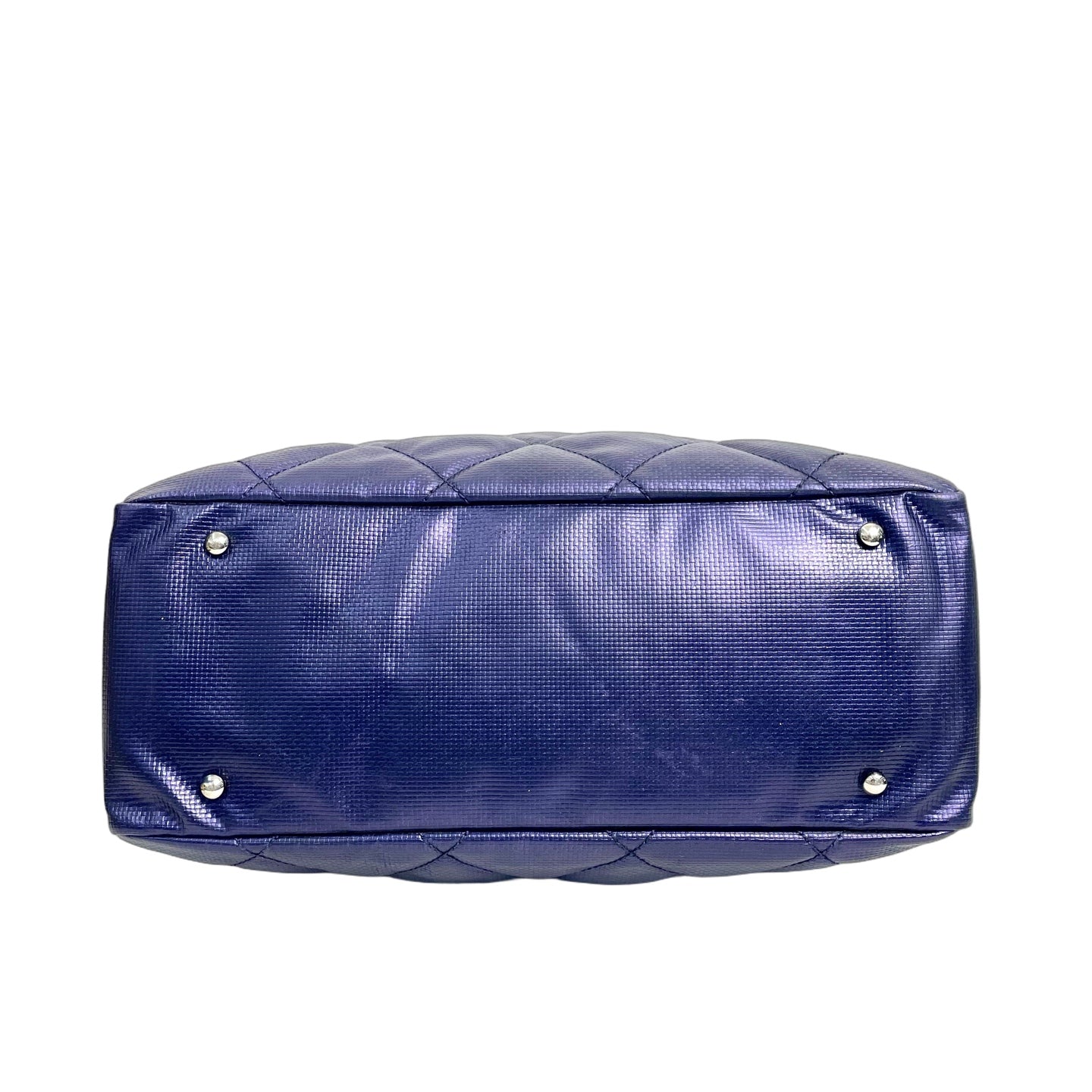 Chanel Blue Quilted Coated Canvas Paris-Biarritz Tote Bag