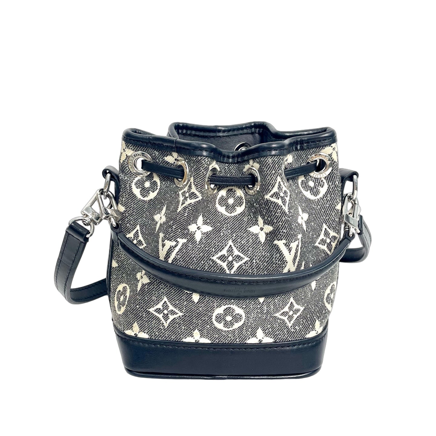 Louis Vuitton Black Monogram Denim Nano Noé Bucket Bag