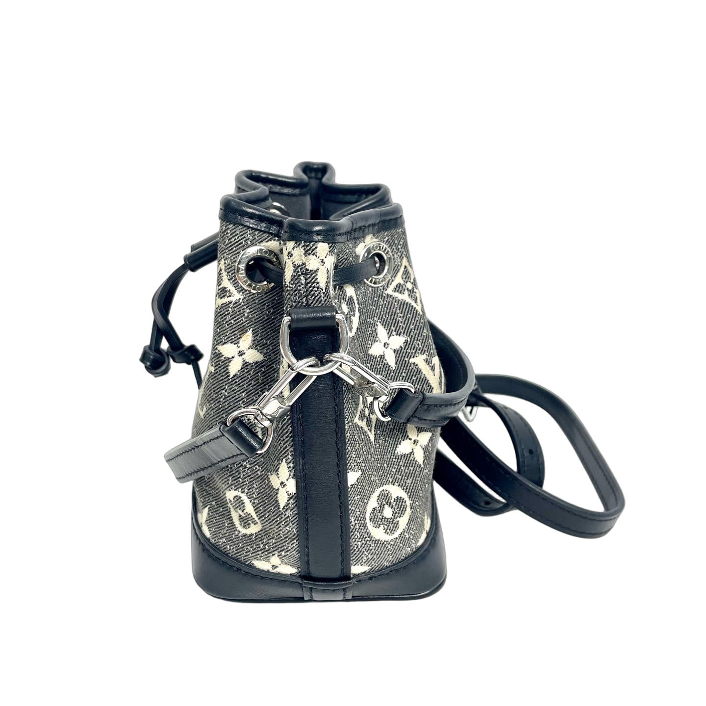Louis Vuitton Black Monogram Denim Nano Noé Bucket Bag