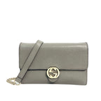 Gucci Interlocking G Dollar Calf Chain Wallet Grey