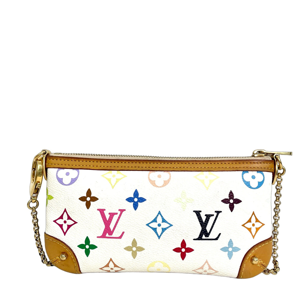 Louis Vuitton Monogram Multicolore Pochette Milla MM Blanc