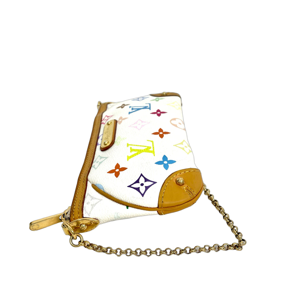 Louis Vuitton Monogram Multicolore Pochette Milla MM Blanc