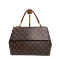 Louis Vuitton Cluny BB in Monogram Canvas with Red Leather Handle