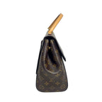 Louis Vuitton Cluny BB in Monogram Canvas with Red Leather Handle