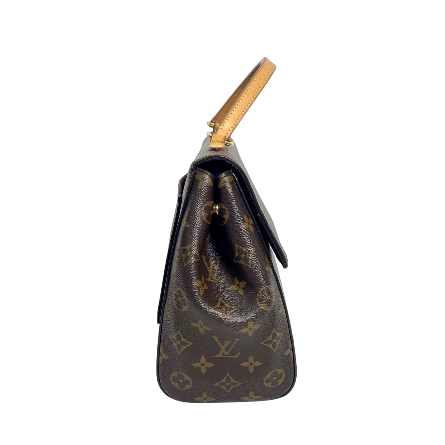 Louis Vuitton Cluny BB in Monogram Canvas with Red Leather Handle