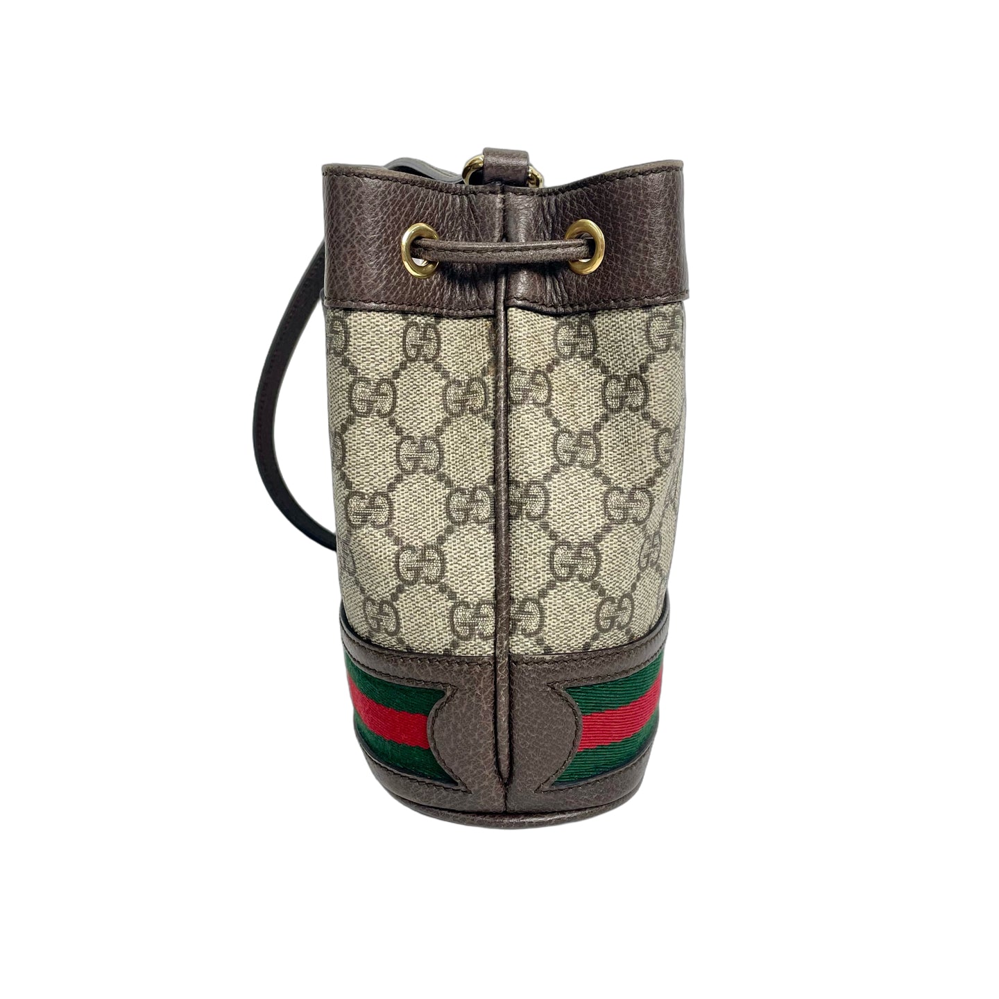 Gucci Ophidia GG Supreme Mini Bucket Bag with Web