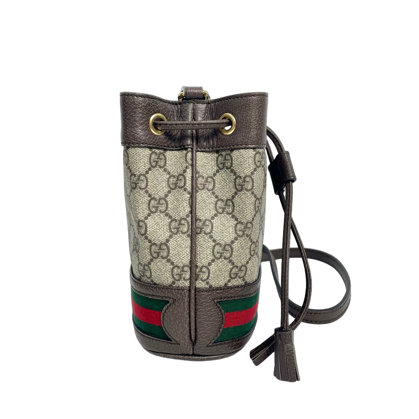 Gucci Ophidia GG Supreme Mini Bucket Bag with Web