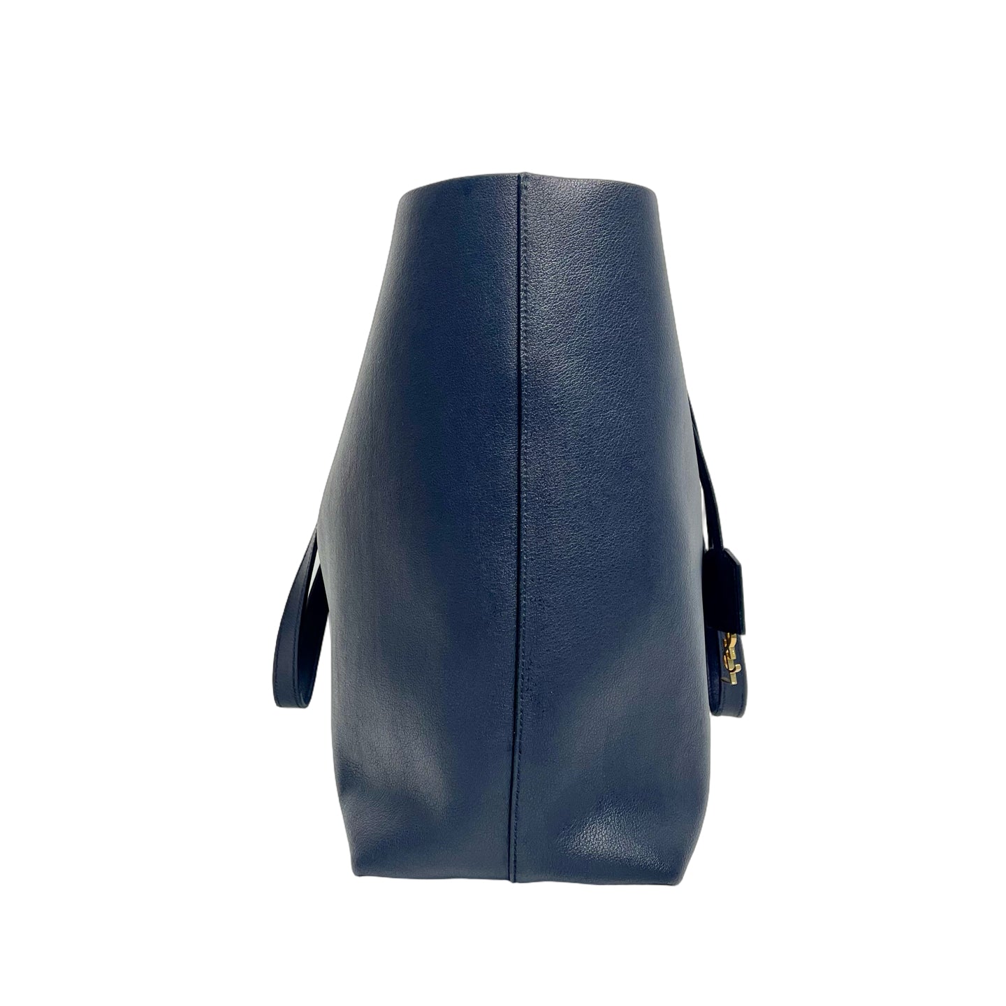 Saint Laurent Shopping Leather Tote Bag in Navy Blue