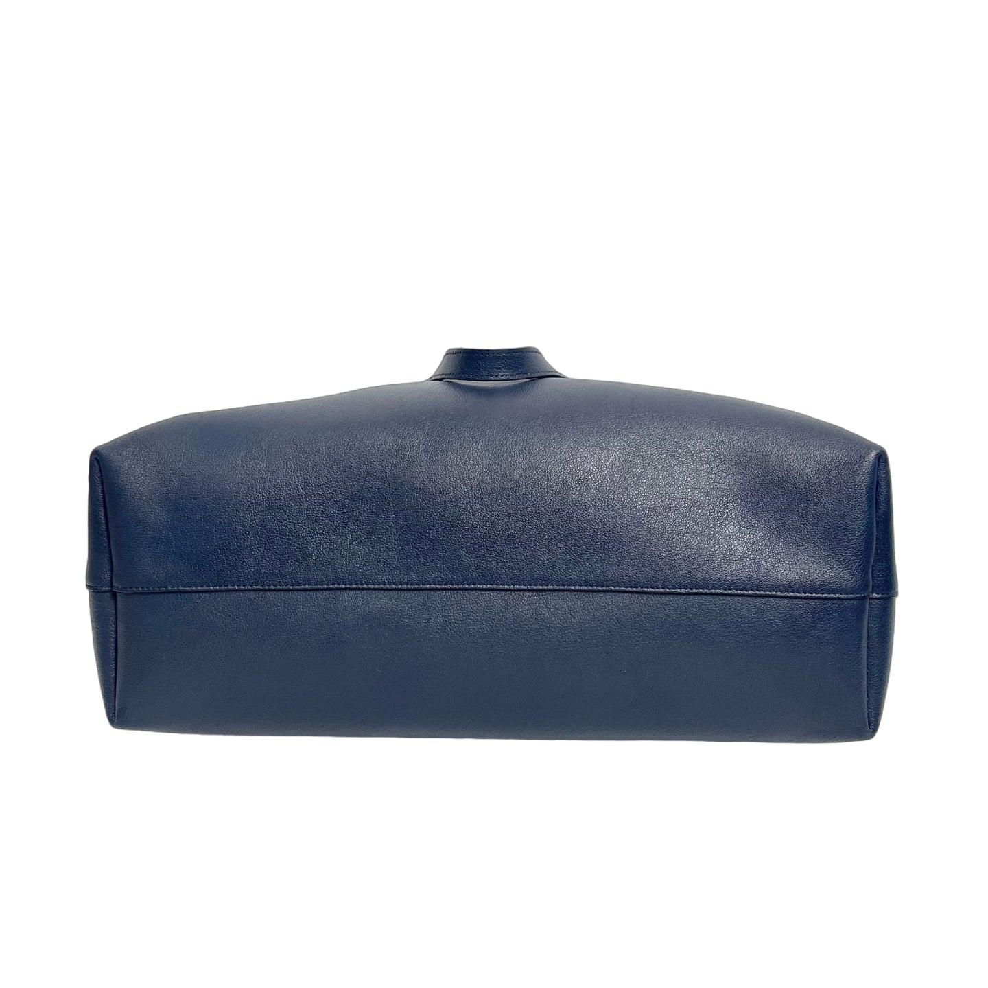 Saint Laurent Shopping Leather Tote Bag in Navy Blue