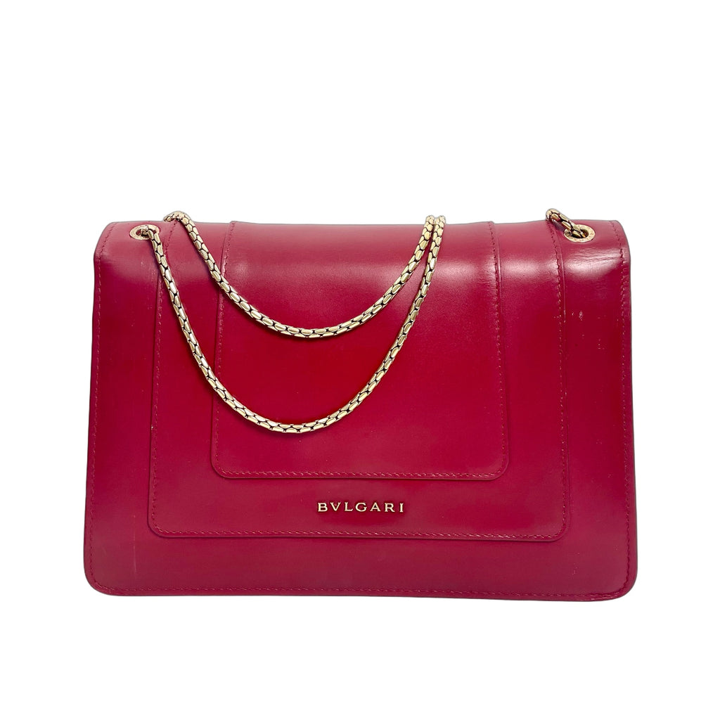 Bvlgari Serpenti Forever Shoulder Bag in Ruby Red Calf Leather