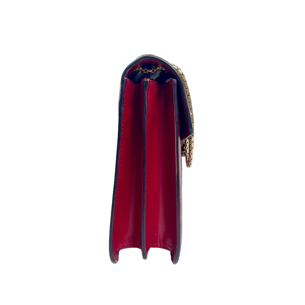 Bvlgari Serpenti Forever Shoulder Bag in Ruby Red Calf Leather