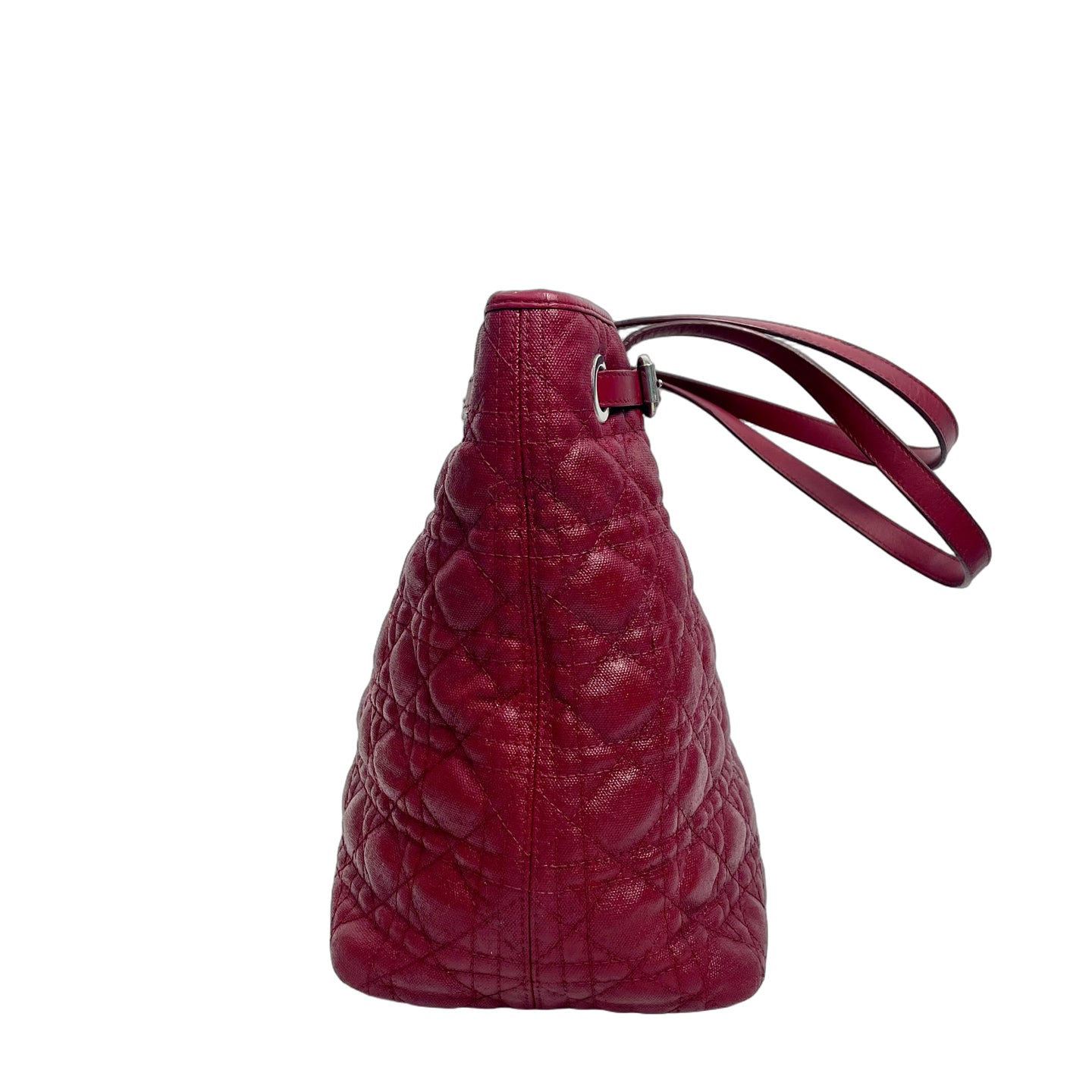 Christian Dior Cannage Quilted Panarea Tote Bag in Fuchsia