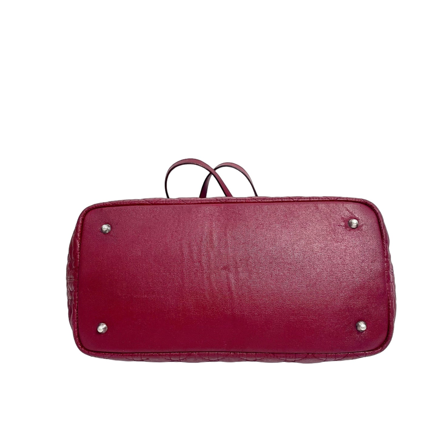 Christian Dior Cannage Quilted Panarea Tote Bag in Fuchsia