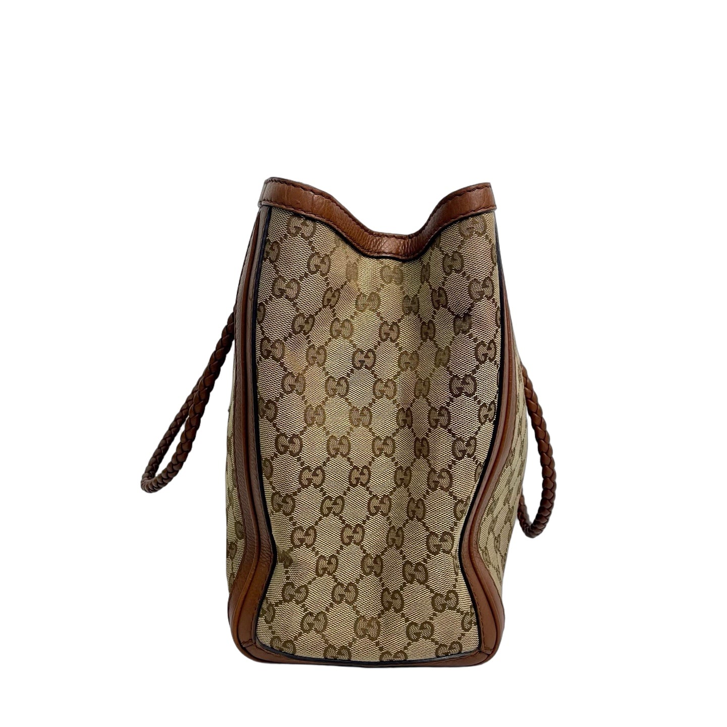 Gucci GG Canvas Bella Tote Bag with Bamboo Tassels
