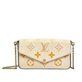 Louis Vuitton Monogram Empreinte Félicie Pochette in Cream/Saffron