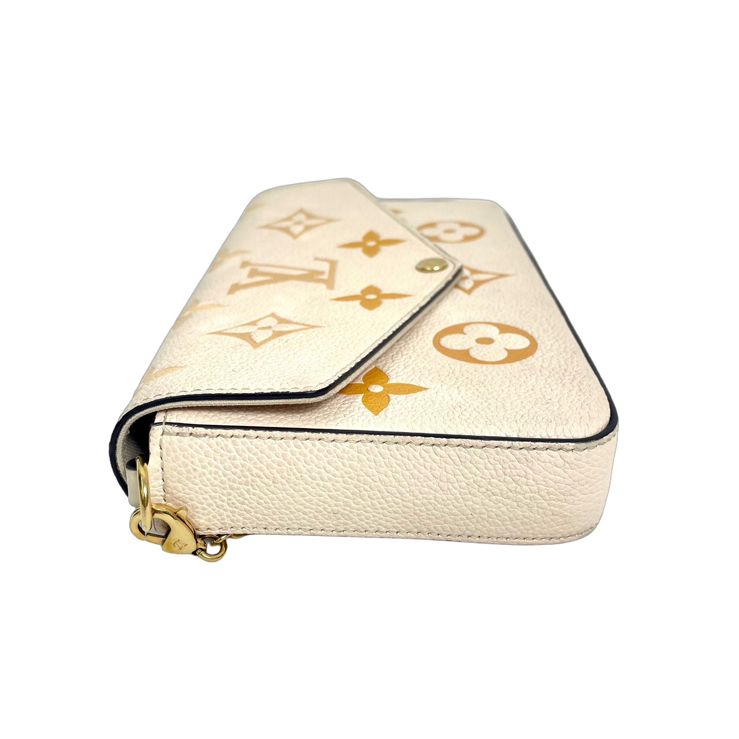 Louis Vuitton Monogram Empreinte Félicie Pochette in Cream/Saffron