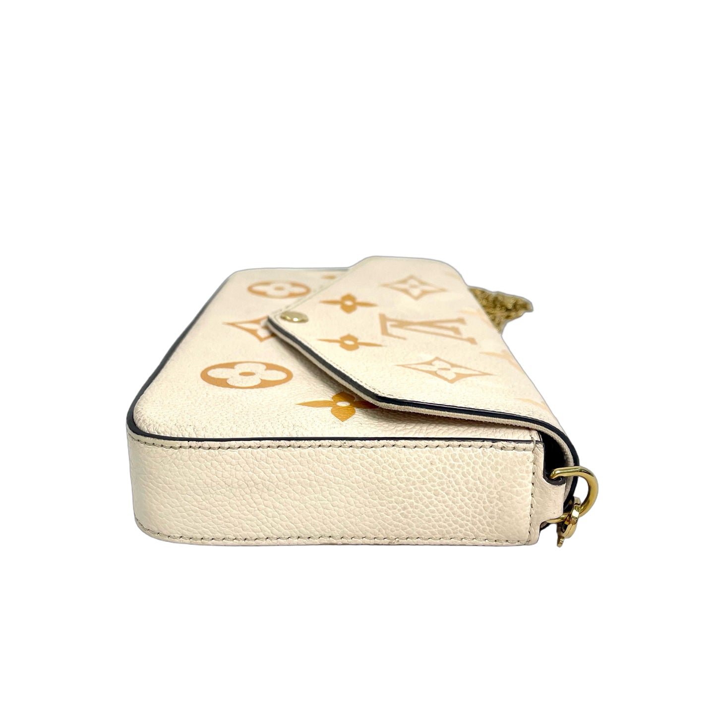 Louis Vuitton Monogram Empreinte Félicie Pochette in Cream/Saffron