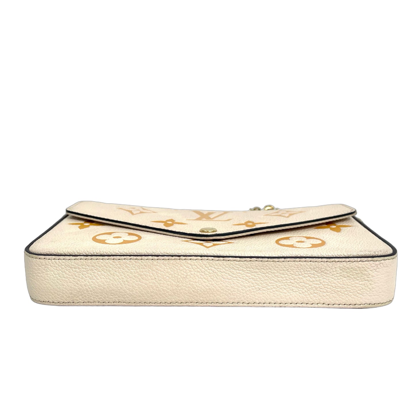 Louis Vuitton Monogram Empreinte Félicie Pochette in Cream/Saffron