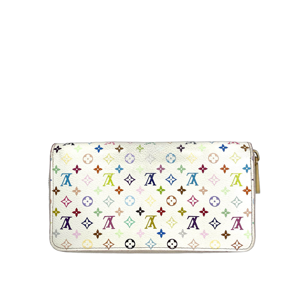 Louis Vuitton Monogram Multicolore Zippy Wallet in White
