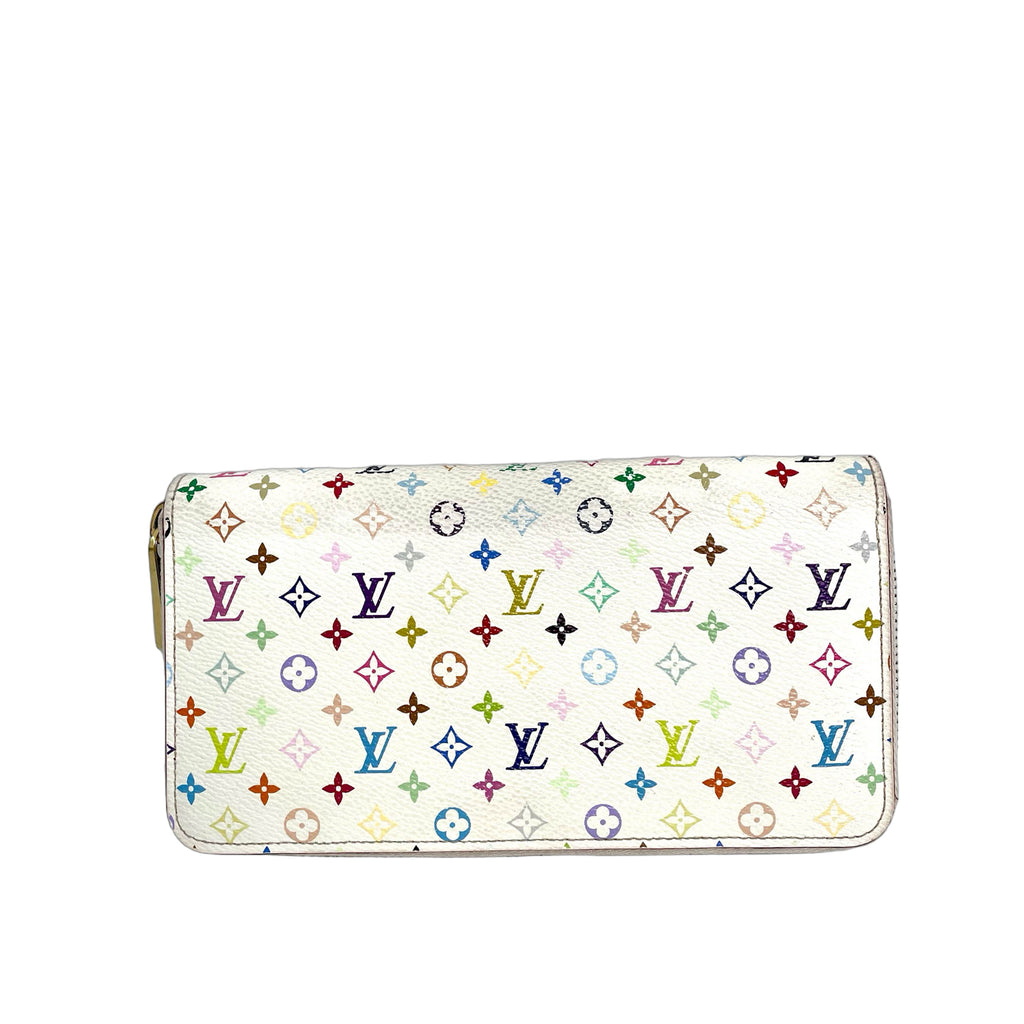 Louis Vuitton Monogram Multicolore Zippy Wallet in White
