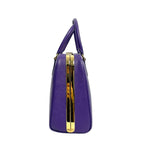 Prada Saffiano Viola Triangle Logo Bowler Bag