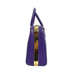 Prada Saffiano Viola Triangle Logo Bowler Bag