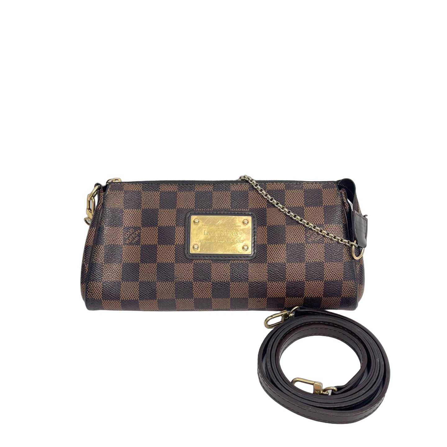 Louis Vuitton Damier Ébène Eva Chain Pouch Bag