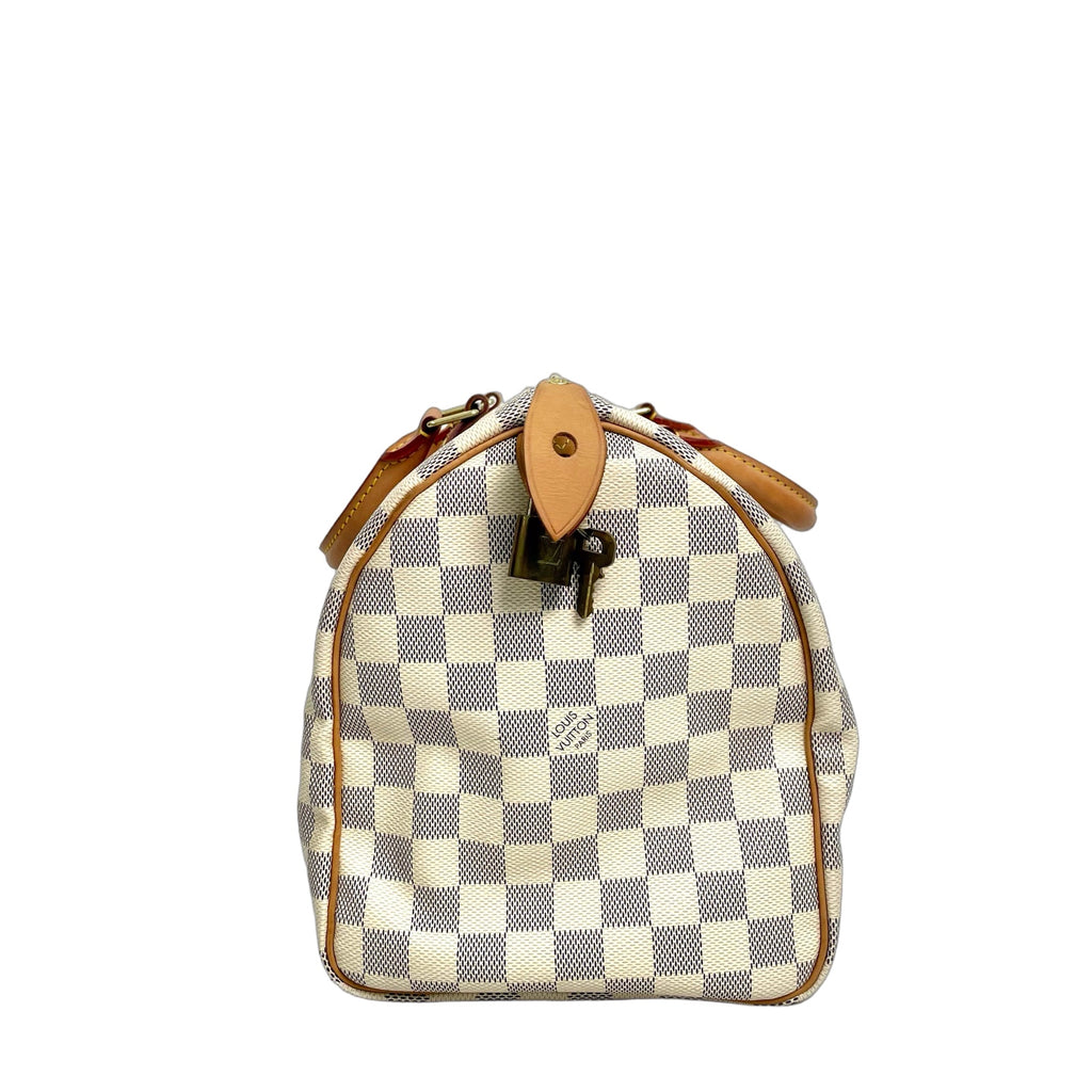 Louis Vuitton Damier Azur Canvas Speedy Top-Handle Bag
