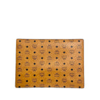 MCM Classic Visetos Zip Pouch Bag – Cognac