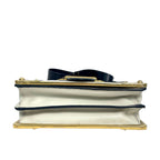 Prada Saffiano Leather Cahier Shoulder Bag – Navy/White
