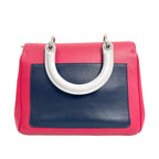 Christian Dior Be Dior Calfskin Top Handle Shoulder Bag - Fuchsia & Gray