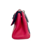 Christian Dior Be Dior Calfskin Top Handle Shoulder Bag - Fuchsia & Gray