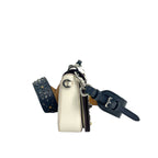 Coach Dinky Embellished Leather Shoulder Bag with Two Straps - White