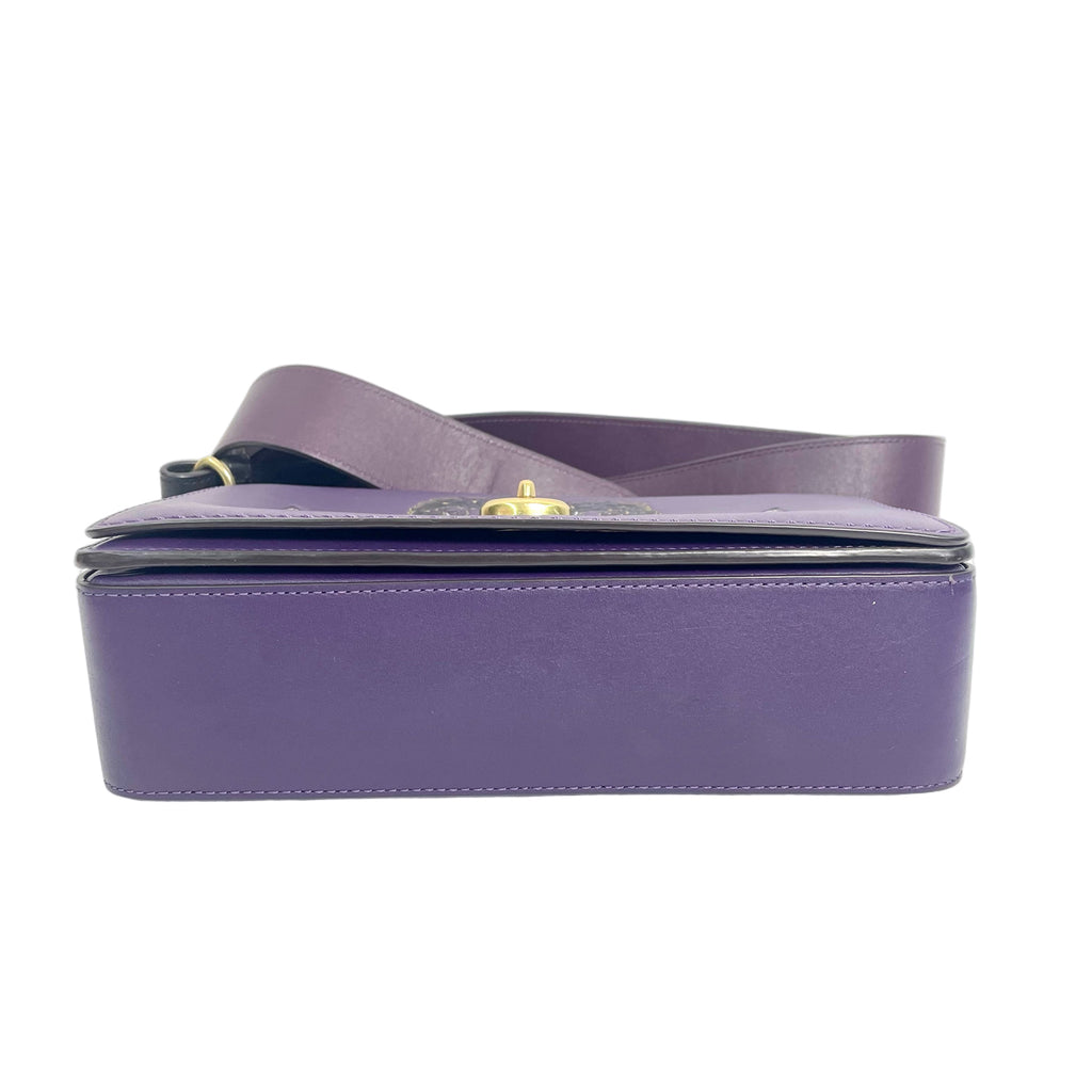 Coach × Deepmoss Limited Edition Butterfly Turnlock Crossbody Bag - Purple