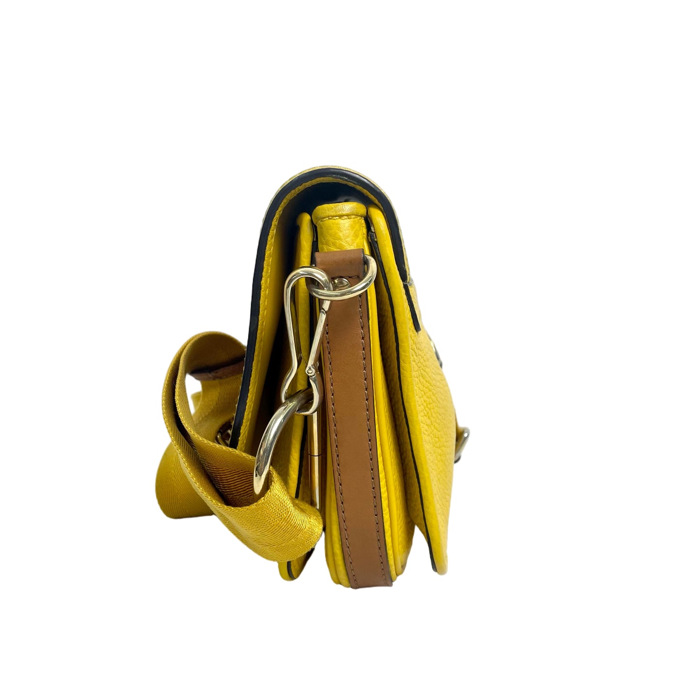 Burberry Grained Leather Messenger Bag in Yellow
