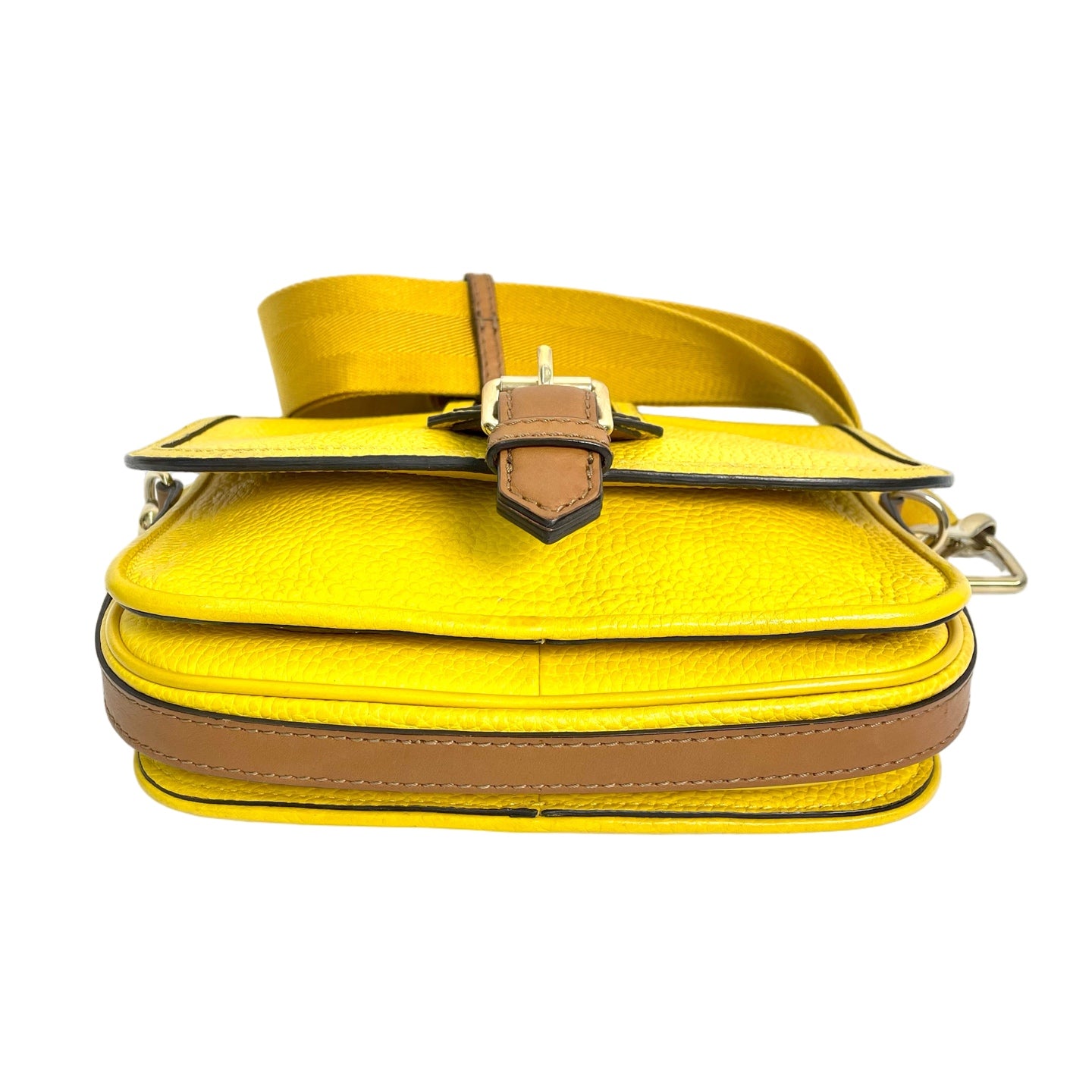 Burberry Grained Leather Messenger Bag in Yellow