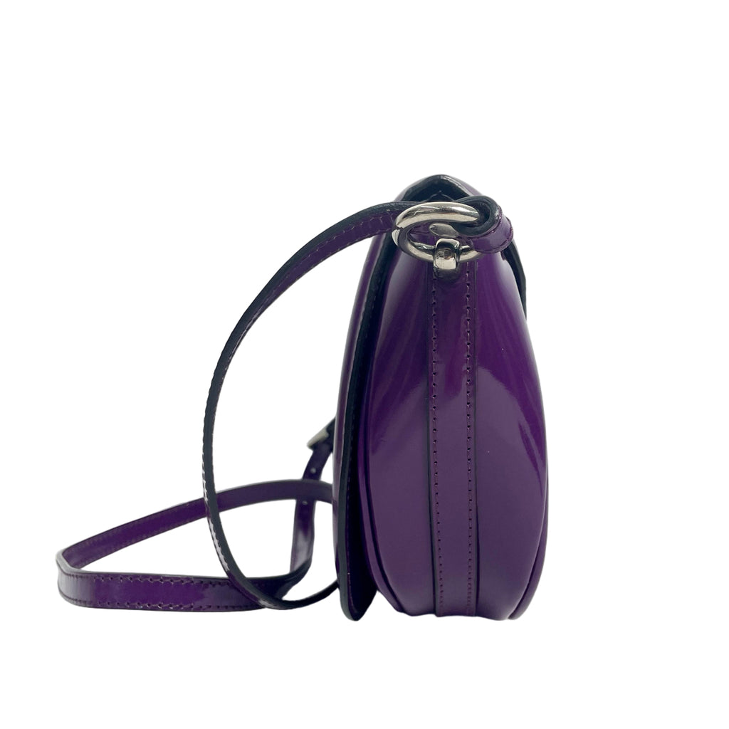 BURBERRY PRORSUM Luxury Patent Shoulder Bag | Designer Crossbody Bag - Purple