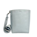 CELINE Sangle Small Bucket Bag in Pebbled Leather - Light Grey