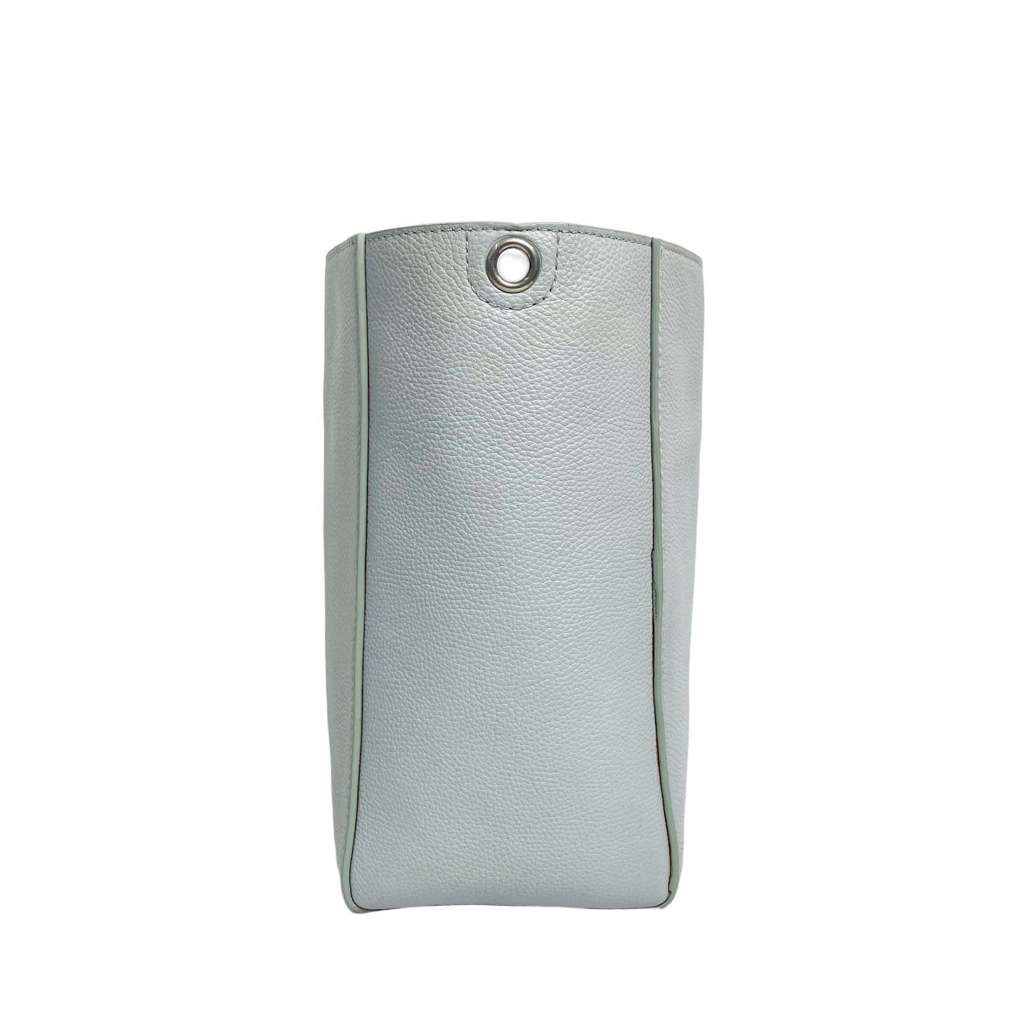 CELINE Sangle Small Bucket Bag in Pebbled Leather - Light Grey