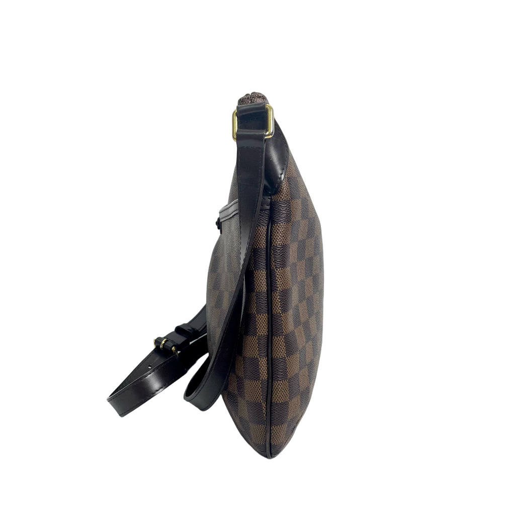 LOUIS VUITTON Vintage Bloomsbury Bag | Brown Check Canvas Messenger Bag