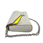 MCM Patricia Flap Shoulder Bag in Leather Monogram - Grey/Yellow