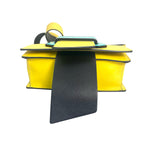 Prada Yellow Leather Plex Ribbon Bag with Turquoise Buckle