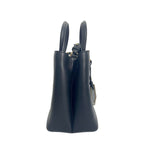 Fendi 2Jours Medium Black Grained Leather Top Handle Bag Shoulder Bag