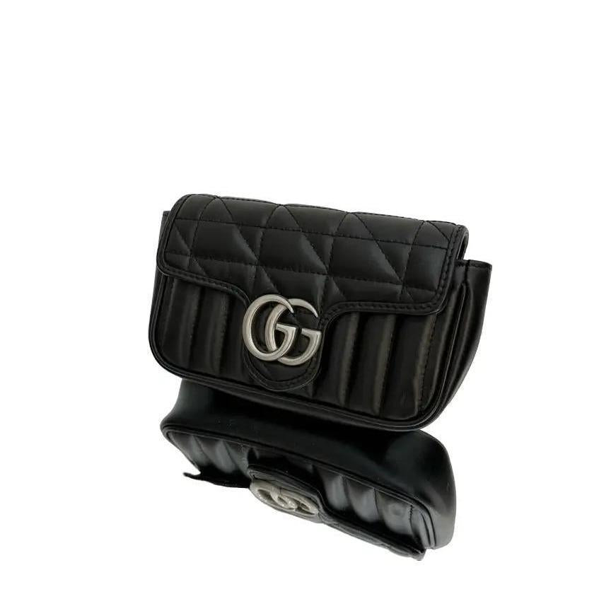 Gucci GG Marmont Flap Bag Mixed Matelasse Super Mini