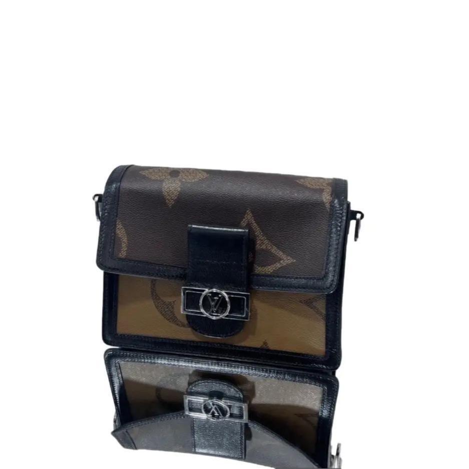 Louis Vuitton Dauphine Crossbody MM Black Leather