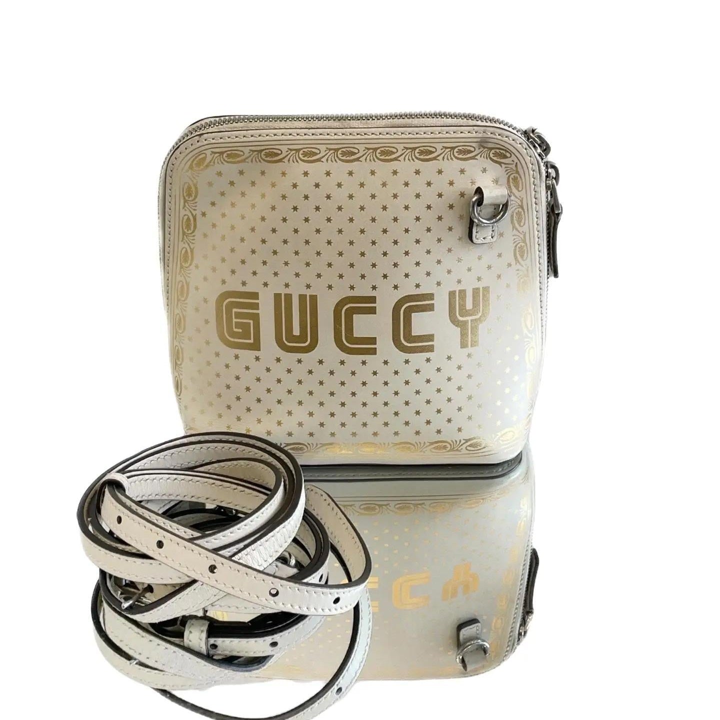 Gucci Guccy White Gold Minibag Crossbody Bag